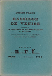 BASSESSE DE VENISE